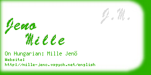 jeno mille business card