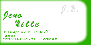 jeno mille business card